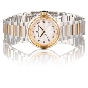 Maurice Lacroix Fiaba Date Diamonds Damenuhr FA1004-PVP13-150-1 | ⌀ 32 mm, 11 Diamanten, Bicolor Edelstahl-Roségold, Saphirglas, Swiss Made | Neu & OVP mit Box & 2 Jahre Garantie