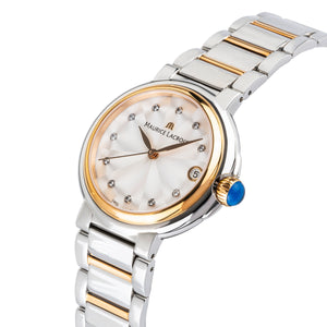 Maurice Lacroix Fiaba Date Diamonds Damenuhr FA1004-PVP13-150-1 | ⌀ 32 mm, 11 Diamanten, Bicolor Edelstahl-Roségold, Saphirglas, Swiss Made | Neu & OVP mit Box & 2 Jahre Garantie