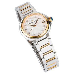 Maurice Lacroix Fiaba Date Diamonds Damenuhr FA1004-PVP13-150-1 | ⌀ 32 mm, 11 Diamanten, Bicolor Edelstahl-Roségold, Saphirglas, Swiss Made | Neu & OVP mit Box & 2 Jahre Garantie