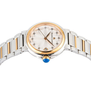 Maurice Lacroix Fiaba Date Diamonds Damenuhr FA1004-PVP13-150-1 | ⌀ 32 mm, 11 Diamanten, Bicolor Edelstahl-Roségold, Saphirglas, Swiss Made | Neu & OVP mit Box & 2 Jahre Garantie