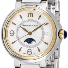 Laden Sie das Bild in den Galerie-Viewer, Maurice Lacroix Fiaba Moonphase Date Diamonds FA1084-PVP13-150-1 | Damen-Armbanduhr | Saphirglas, 46 Diamanten, Perlmutt, Swiss Made, Mondphase | NEU &amp; OVP | mit Box &amp; Papiere, 2 Jahre Garantie