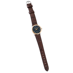 Maurice Lacroix Les Classiques Tradition Automatik LC6063-PS101-310-2 | Damen-Armbanduhr | 18K Massivgold Lünette | Braunes Lederband | Saphirglas | Swiss Made | 2 Jahre Garantie | NEU OVP mit Box & Papiere