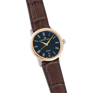 Maurice Lacroix Les Classiques Tradition Automatik LC6063-PS101-310-2 | Damen-Armbanduhr | 18K Massivgold Lünette | Braunes Lederband | Saphirglas | Swiss Made | 2 Jahre Garantie | NEU OVP mit Box & Papiere