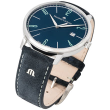 Laden Sie das Bild in den Galerie-Viewer, Maurice Lacroix Eliros Date BLUE EL1118-SS001-420-1 Herren-Armbanduhr | Swiss Made | Saphirglas | Blaues Zifferblatt | Blaues Lederband | NEU OVP mit Box &amp; Papiere | 2 Jahre Hersteller-Garantie