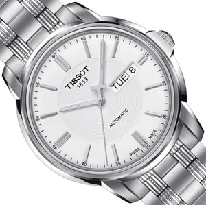 Tissot T-Classic Automatics III Herren-Armbanduhr T065.430.11.031.00 Automatik Saphirglas Wochentag- und Datumsanzeige Edelstahl-Band Butterfly-Schließe NEU OVP. mit Box Anleitung Garantiekarte 2 Jahre Hersteller-Garantie