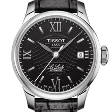 Laden Sie das Bild in den Galerie-Viewer, Tissot T-Classic Le Locle Lady Small Damen-Armbanduhr T.41.1.123.57 Gehäusedurchmesser 25,3 mm Swiss Made Saphirglas Lederband schwarz NEU OVP. mit Box Papiere Anleitung Garantiekarte 2 Jahre Hersteller-Garantie