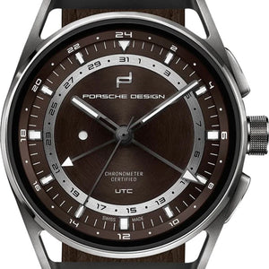 Porsche Design | 6023.4.05.003.07.2 | 1919 Globetimer UTC | Titan & Braun | Automatik | COSC Chronometer | GMT | Datumsanzeige | Saphirglas | Swiss Made | NEU OVP | mit Box & Papieren | COSC-Zertifikat | 2 Jahre Hersteller-Garantie