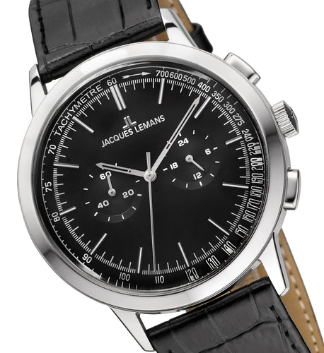 Jacques Lemans Classic Herrenuhr Chronograph N-204A Garantie Box Papiere Anleitung neu - Chronographen 24 - Luxusuhren günstig kaufen